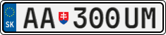License plate of Slovakia, Cars