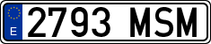 License plates of Spain, Ordinary (2000)