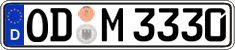 German license plate, Regular plates