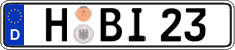 German license plate, Regular plates