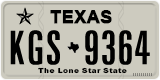 Texas, Regular plates (2012) (АBC-1234)