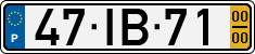 License plate of Portugal, Regular plates