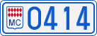 License plate of Monaco, Cars