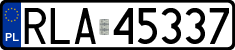 License plates of Poland, Regular car plates