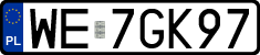 License plates of Poland, Regular car plates