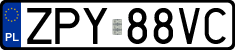 License plates of Poland, Regular car plates