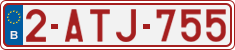 License plate of Belgium, Regular plates (2010)