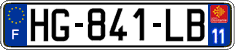 French license plate, SIV (ordinary)