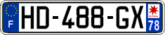 French license plate, SIV (ordinary)