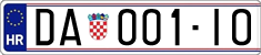 License plate of Croatia, Regular plates