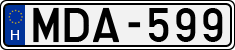license plates of Hungary, Cars (1990)