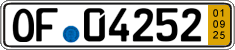 German license plate, Short-term transit plates