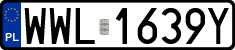 License plates of Poland, Regular car plates