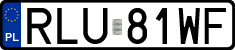 License plates of Poland, Regular car plates