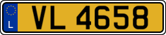 License plate of Luxembourg, 2003 year system