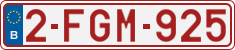 License plate of Belgium, Regular plates (2010)