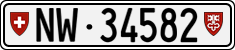 License plate of Switzerland, Cars