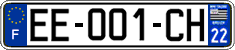 French license plate, SIV (ordinary)