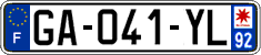 French license plate, SIV (ordinary)