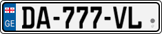 License plate of Georgia, Cars (2014)