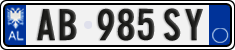 License plate of Albania, Cars (2011)