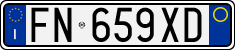 License plate of Italy, Cars (1994 year series)