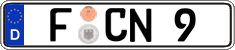 German license plate, Regular plates