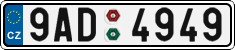 License plate of the Czech Republic, Cars (2001)