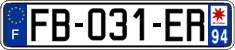 French license plate, SIV (ordinary)