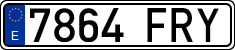 License plates of Spain, Ordinary (2000)