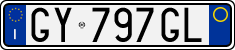 License plate of Italy, Cars (1994 year series)