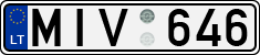 License plate of Lithuania, Cars
