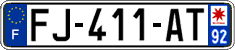 French license plate, SIV (ordinary)