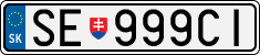 License plate of Slovakia, Cars