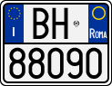 License plate of Italy, Motorcycles (1994 year series)