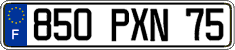 French license plate, FNI