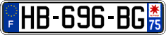 French license plate, SIV (ordinary)