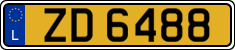 License plate of Luxembourg, 2003 year system