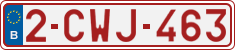 License plate of Belgium, Regular plates (2010)