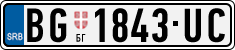 License plate of Serbia, Cars