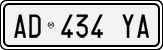 License plate of Italy, Cars (1994 year series)