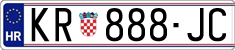 License plate of Croatia, Regular plates