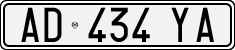 License plate of Italy, Cars (1994 year series)