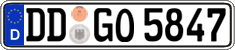 German license plate, Regular plates