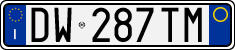 License plate of Italy, Cars (1994 year series)