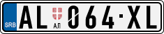 License plate of Serbia, Cars