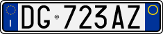 License plate of Italy, Cars (1994 year series)