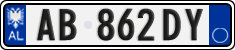 License plate of Albania, Cars (2011)