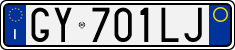 License plate of Italy, Cars (1994 year series)