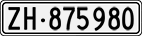 License plate of Switzerland, Cars